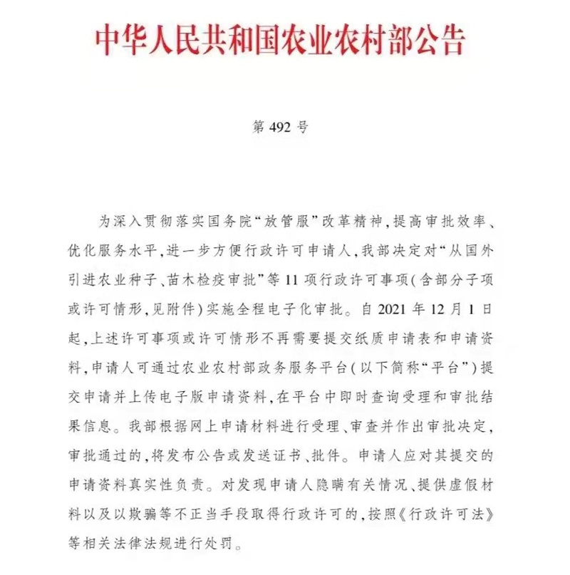 12月1日起施行！農(nóng)藥和肥料登記中的部分事項(xiàng)實(shí)施全程電子化審批(圖2)